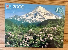 Vintage 1988 MB 2000 Piece Puzzle #4565-17 Mt. Hood, Oregon Made in USA