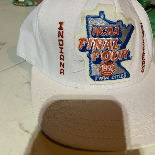 Vintage 1992 NCAA Final Four Twin Cities Snapback Hat Cap White Indiana Hoosiers - Picture 2 of 5