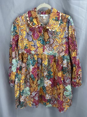 Kika Vargas x Target Anemone Floral Mini Dress Size Medium Vibrant Pockets
