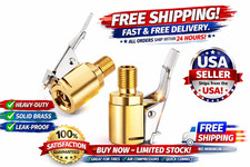 Heavy Duty Brass Tire Air Chuck Locking Quick Connect Inflator Hose Adapter