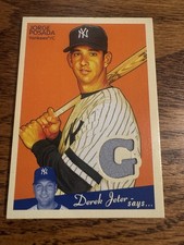 2008 UD Goudey Jorge Posada Derek Jeter Says New York Yankees Game Used