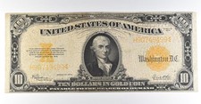1922 $10 Gold Certificate Large Note Yellow Seal *8343