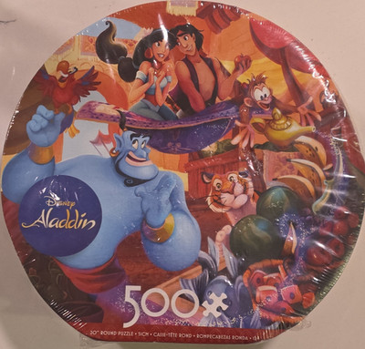 Ceaco Disney Aladdin 500 Piece 20'' Round Interlocking Cardboard Jigsaw Puzzle
