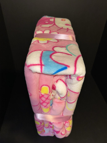 Nuova coperta peluche Hello Kitty TWIN 60”x90” primavera Pasqua rosa cuori fiori NUOVA - Foto 3 di 8
