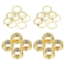 PATIKIL Skateboard Lock Nuts Set, 2 Set 5/16 Skateboard Truck Axle Washers Sp...