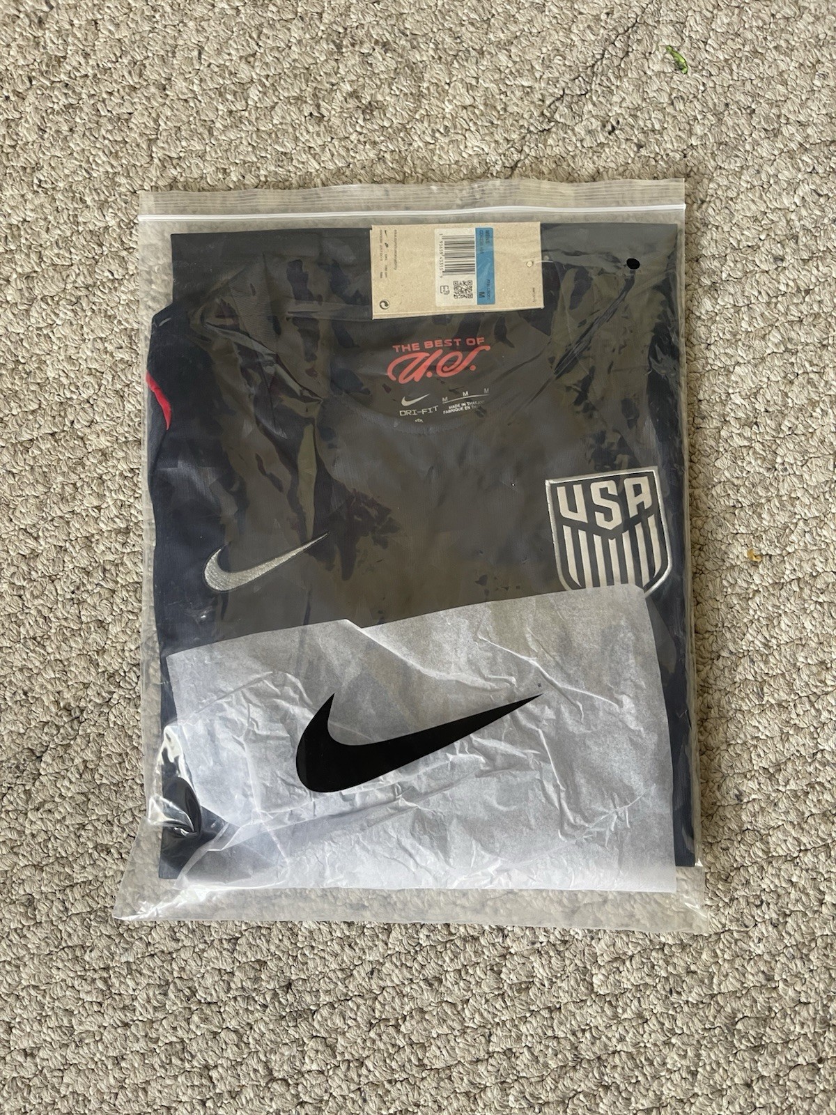Nike USA World Cup National Team Soccer Jersey Black Star Pattern