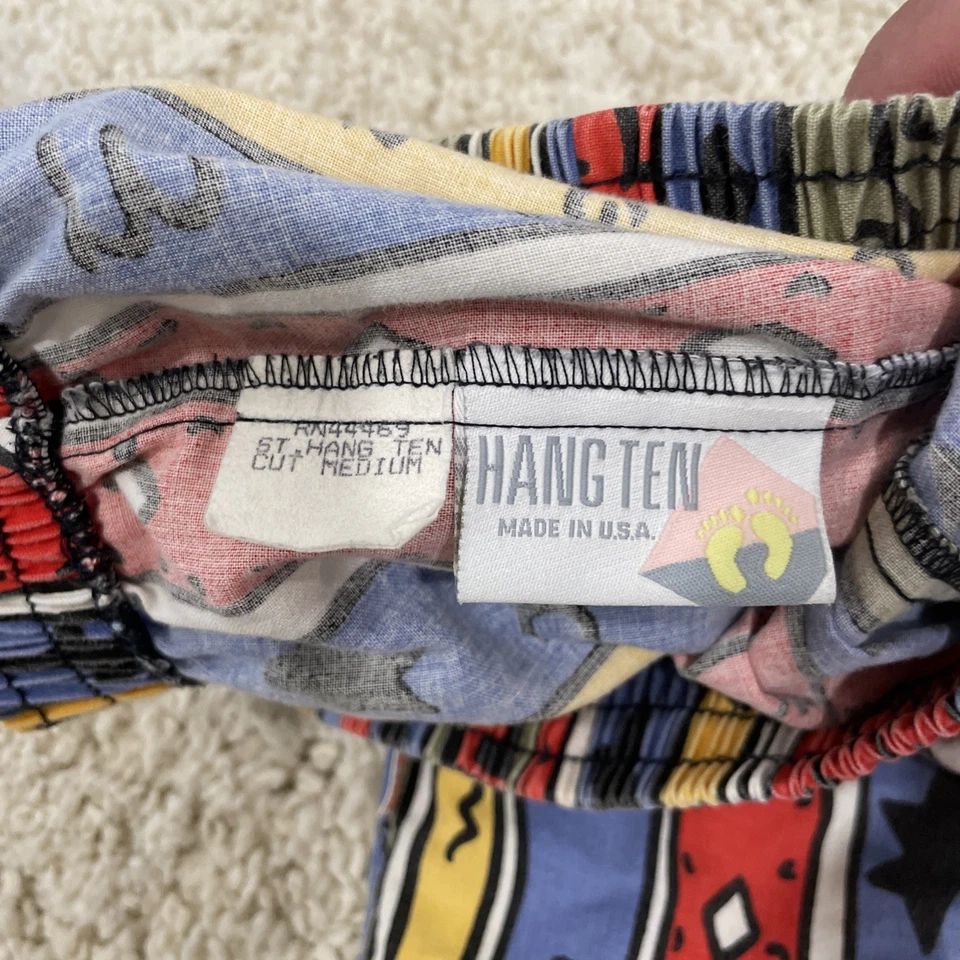 VTG 80s/90s Hang Ten Shorts Retro Spike Jones Above The Knee Surf Beach Vacation - Image 3 of 4