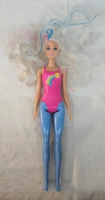 2021 Barbie Doll Color Reveal Rainbow Galaxy White Hair Blue Eyes Good Shape