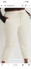 Old Navy High Waisted Stretch Tech Water Repellent Cropped Jogger Pant-Wish Bone
