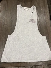 Mens Vanquish Bodybuilding Stringer Muscle Tank Top Gray Large