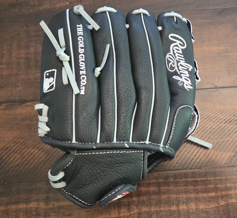Rawlings Blk/Gy Baseball Softball Glove SC110BGH 11" Sure Catch Youth Leather