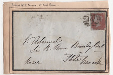 Richard Curzon-Howe, 1st Earl Howe (1796 –1870) Signed Free Front / Autograph