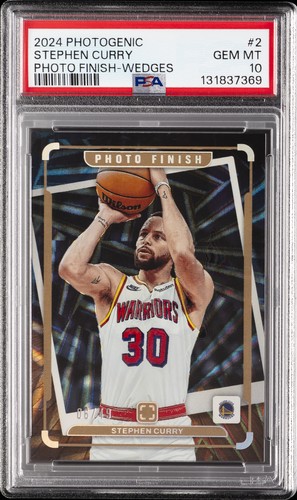 2024 PANINI PHOTOGENIC PHOTO FINISH WEDGES #2 STEPHEN CURRY 6/49 PSA 10