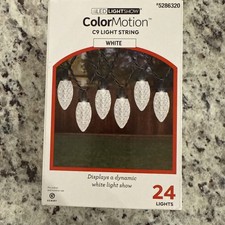 Gemmy LED Lightshow Color Motion C9 Light String White 24 Ct
