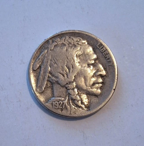 1927-S Buffalo Nickel US Coin Full Date Very Fine VF