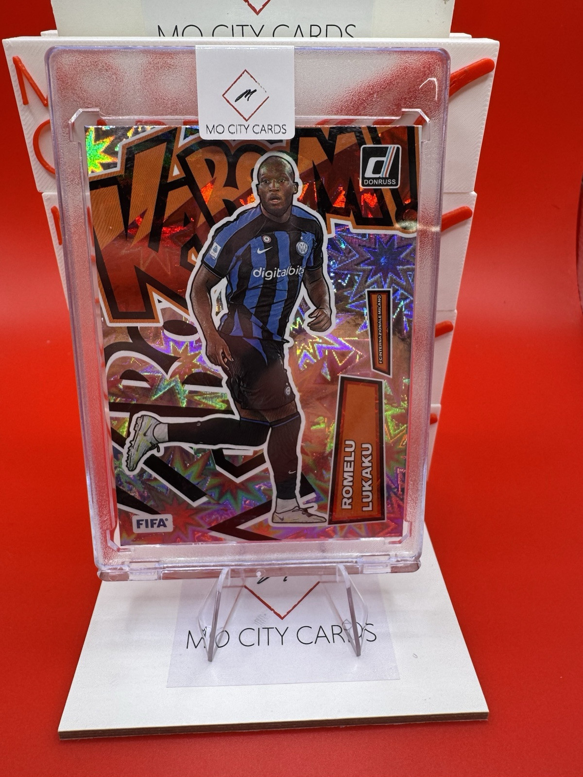 2022-23 Panini Donruss Romelu Lukaku Kaboom Case Hit SSP Inter Milan