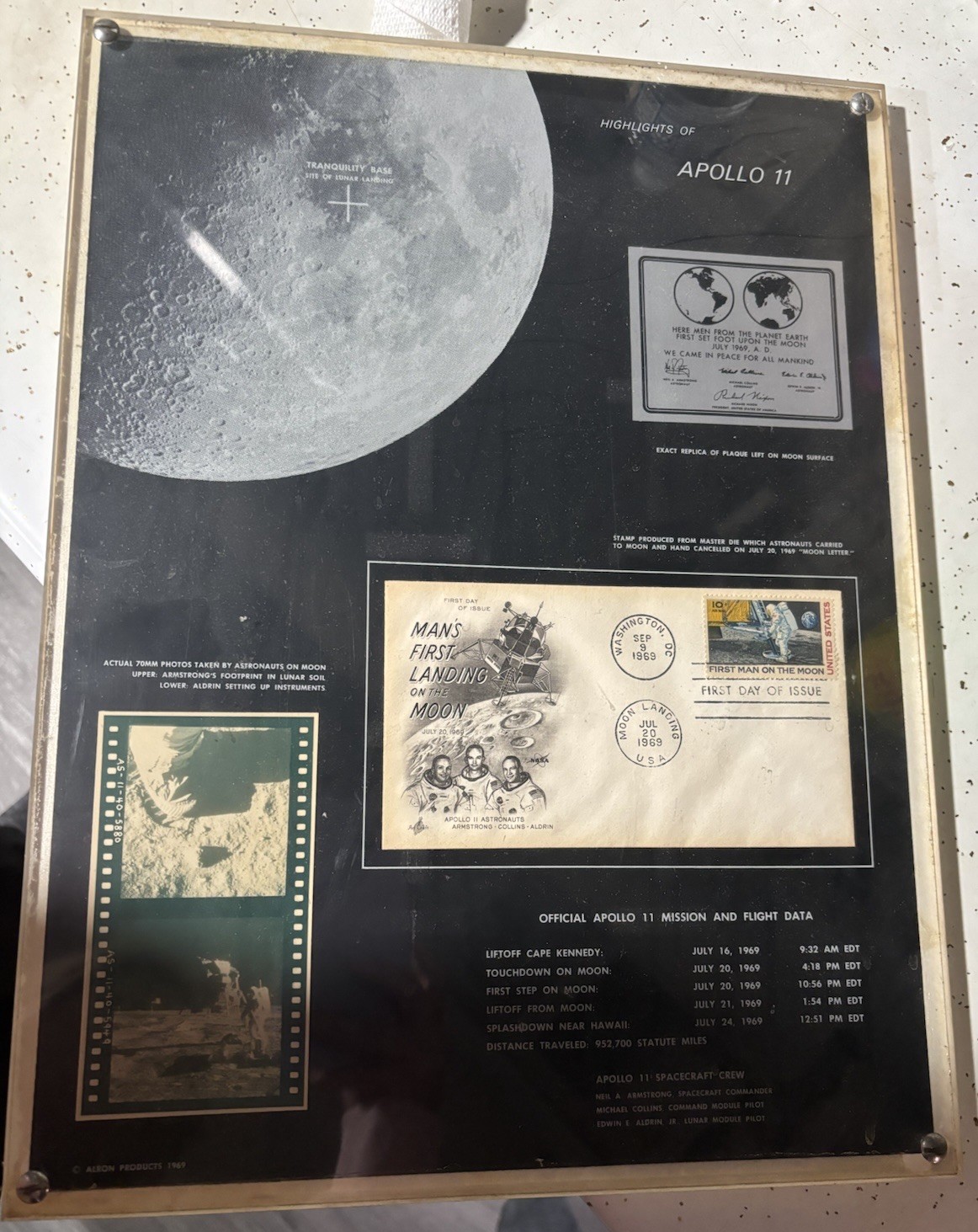 Apollo 11 First Day Cover US Space Stamp Display 10c 1969 | eBay