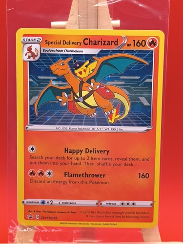 Special Delivery Charizard SWSH075 Exclusive Promo Pokemon Card New & Sealed - Picture 1 of 6