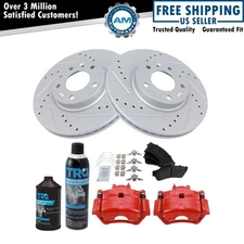 Front Brake Pad & Rotor Kit Drilled Front Fits Ford Lincoln Mazda Mercury