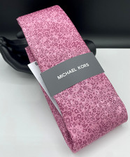 MICHAEL KORS Men's Silk Blend Tie  Pink  Suffren Floral  NEW MSRP: 69.50
