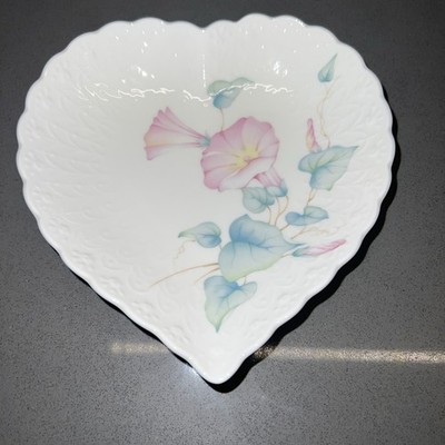 Mikasa Heart Shaped Dish Morning Glory   For a Special Someone  Saying on Back