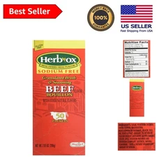 Herb Ox Granulated Beef Bouillon - 50 Sodium-Free Packets for Versatile Cooking