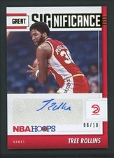2021-22 TREE ROLLINS 08/10 AUTO PANINI HOOPS GREAT SIGNIFICANCE AUTOGRAPHS