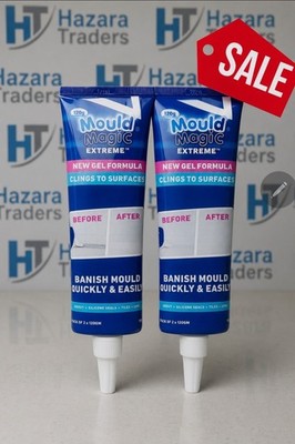 2xORIGINAL Magic MOULD Remover GEL Extreme 120G TUBE Eco ARMATUREN WASCHEN FUGEN FENSTER
