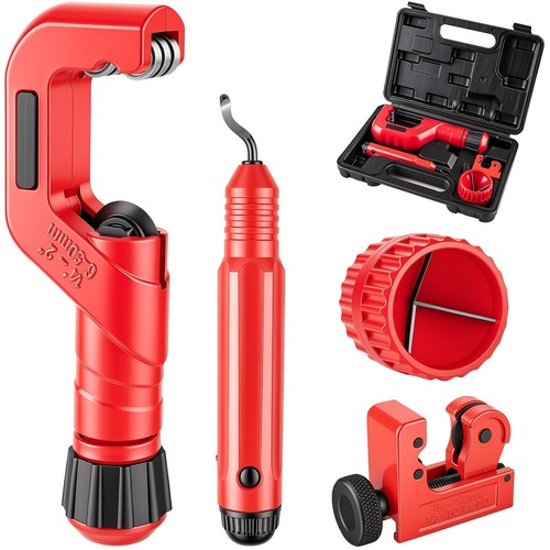 4-Piece Heavy-Duty Tube Cutter Set for Plumbing, HVAC & DIY Projects