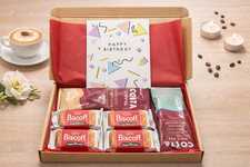 Letterbox Hampers Costa Coffee & Biscoff Gift Box and Personalised Greeting Card