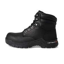 Carhartt Black Leather Work Boots with Padded Ankle