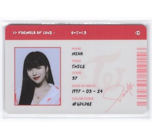 タレントカード IDid LUV U MILLIONS Lottery Specialcard Twice Id Card | eBay
