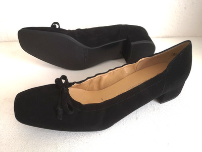 Damen Schuhe Loafers Ballerinas Slipper  PETER KAISER Gr 40 schwarz Velour Leder