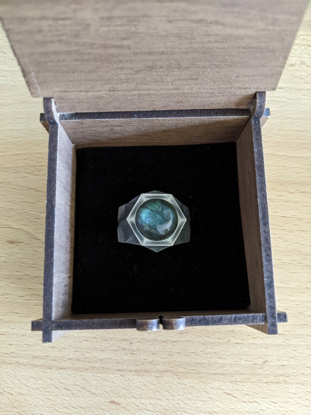 Geometric Labradorite Sterling Silver Ring, Handm… - image 13