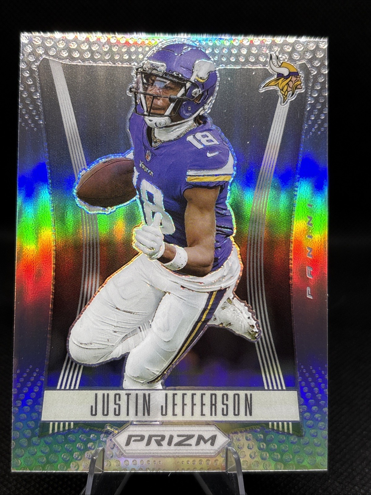2023 Panini Prizm Justin Jefferson Flashback Silver Prizm #PF-5 Vikings