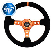 Nrg 350mm Black Suede Orange Spoke Stripe Racing Steering Wheel Rst-006s-or Nrg 350mm Black Suede Orange Spoke Stripe Racing Steering Wheel Rst-006s-or