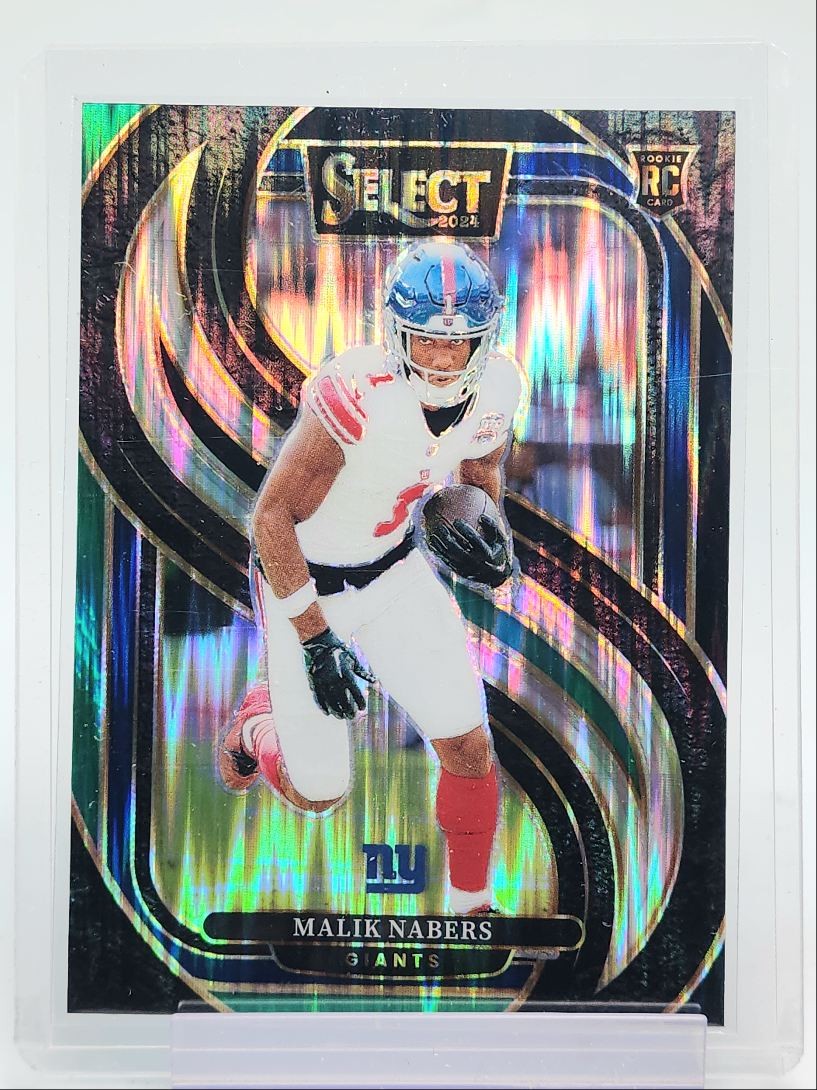 MALIK NABERS 2024 SELECT PREMIER LEVEL ROOKIE GREEN BLACK SHOCK RC Q2124
