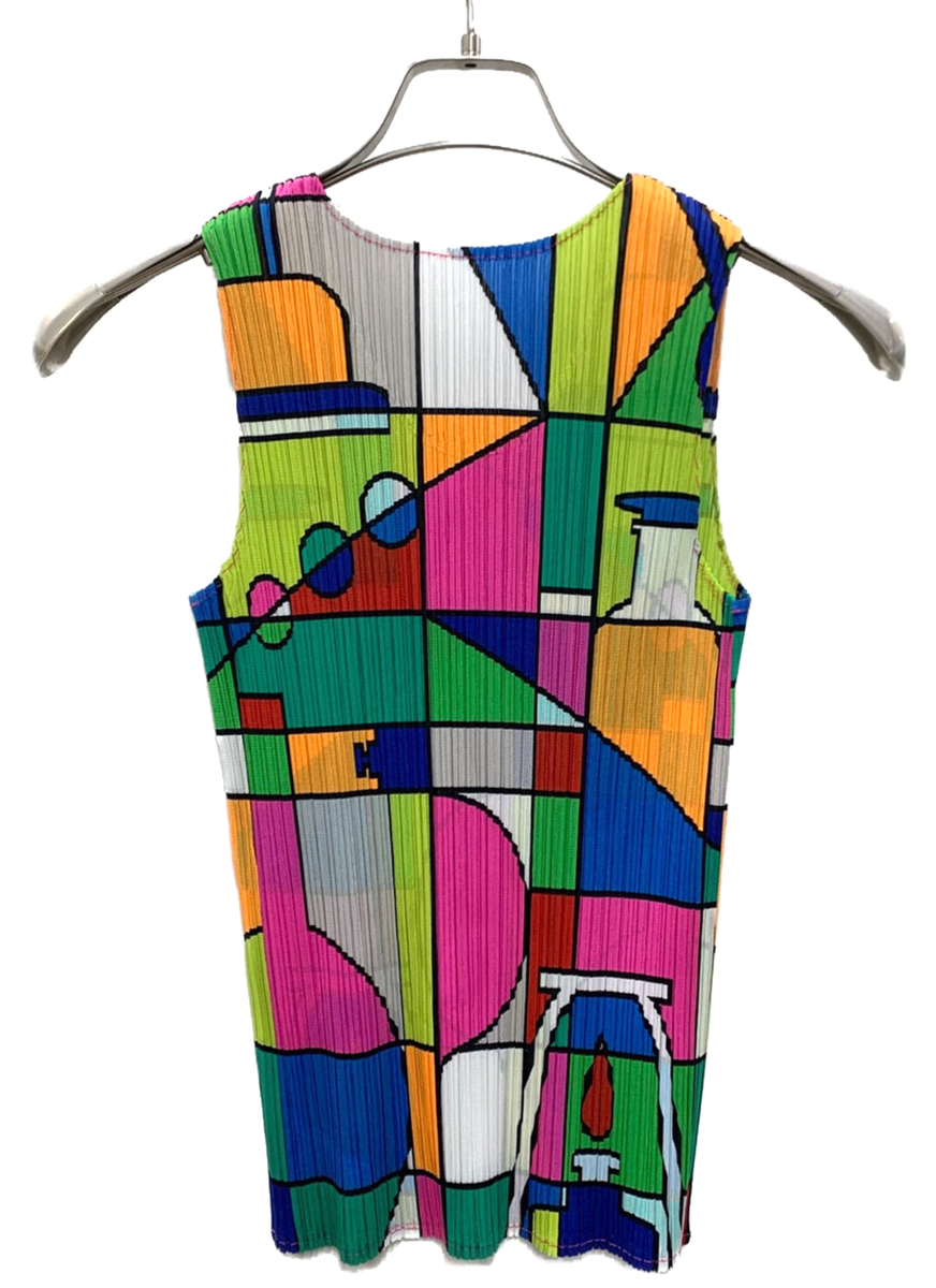 PLEATS PLEASE Issey Miyake Pleated Tank Top Multicolor PP81JK631