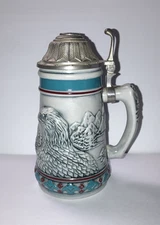 vintage Avon 1990 Endangered Species Bald Eagle stein - 5.5 in. H