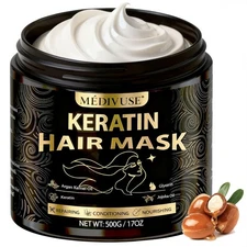 Deep Conditioning Hair Mask - Keratin Mask with Argan Oil - Giant 500ML Size Joj