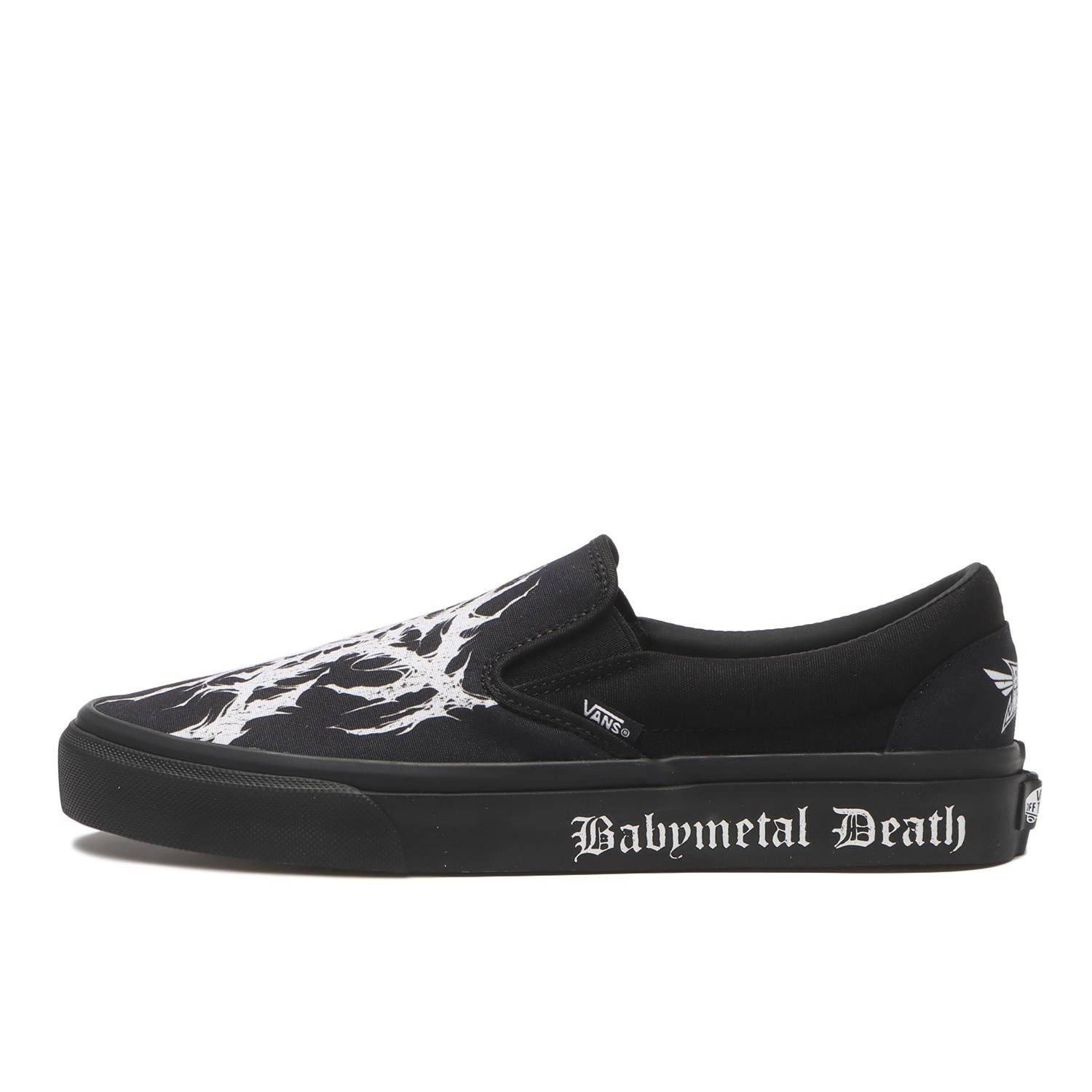 VANS × BABYMETAL Classic Slip-On Black White Japan Exclusive New