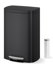 50L Stainless Steel Step-On Pedal Bin Large Capacity Kitchen Trash Can AU Stock