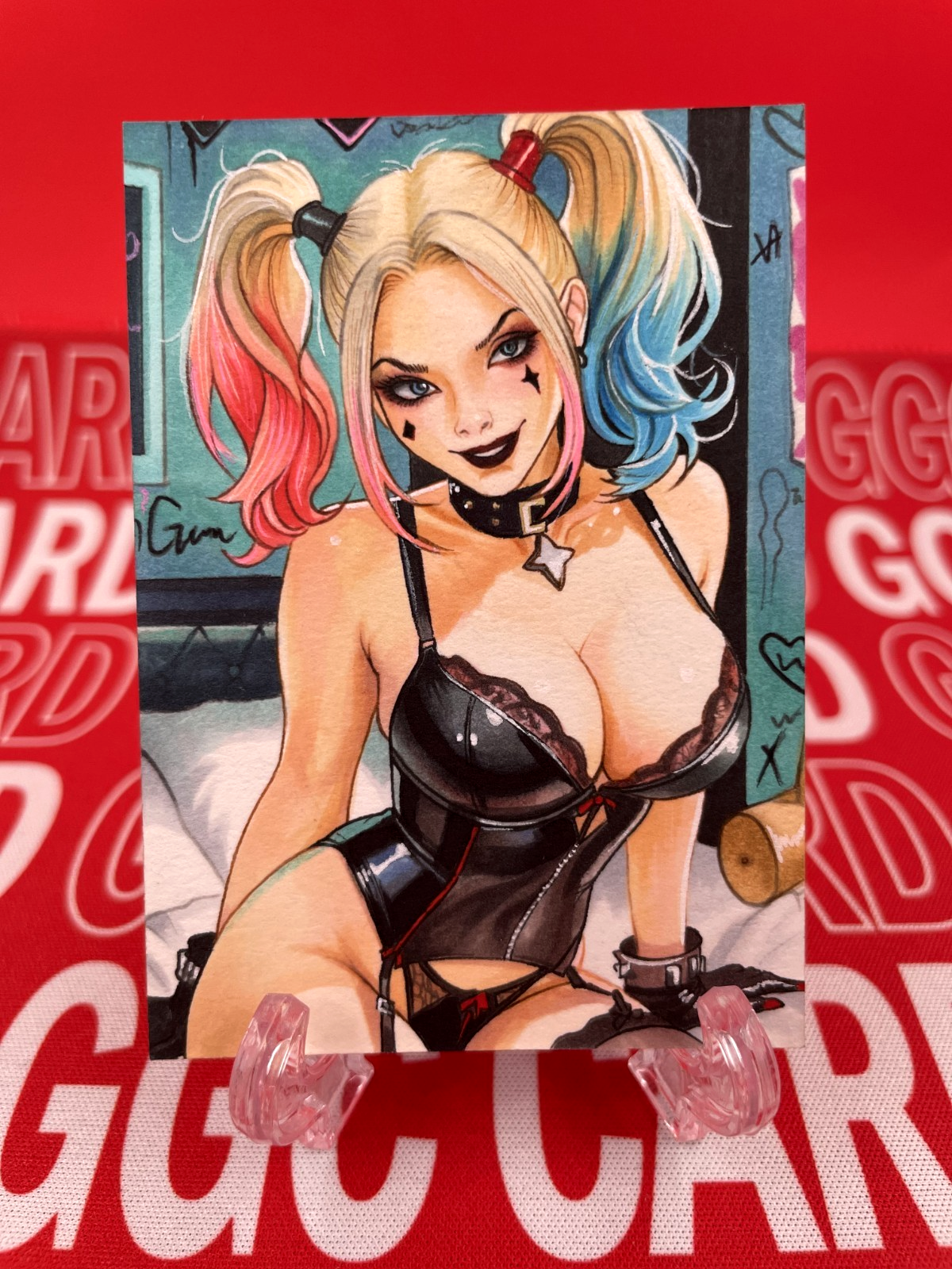 GGC Studio DC Harley Quinn Artist Hand Drawn Auto Sketch Card 1/1