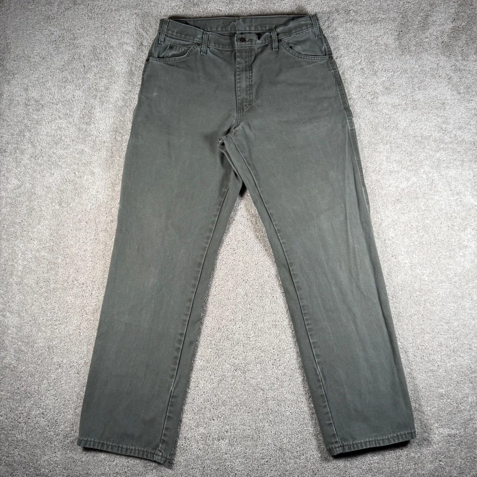 Pantalones de Carpintero Dickies Calce Relajado Verde Oliva Para Hombre 36x34 Trabajo Utilidad Foto 2 de 4