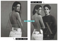 vintage ARMANI EXCHANGE 2-Page PRINT AD Spring 1994 SHIRAZ TAL Josh Evans
