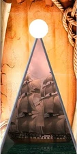 Pirate Ship Cornhole board game decal wraps 