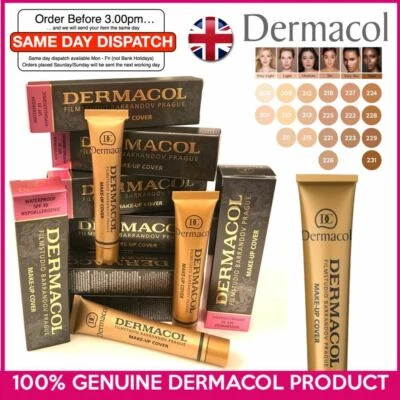 GENUINE Dermacol Make-up Cover Legendary High Covering Foundation Makeup UK
