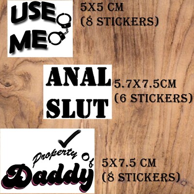 22 x A nal Slut Use Me Daddy Stickers Tattoo Adult Temporary Tattoo Men Women
