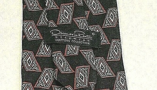 OSCAR DE LA RENTA NECKWEAR COUTURE COLLECTION 100% SILK TIE VINTAGE - Picture 5 of 6