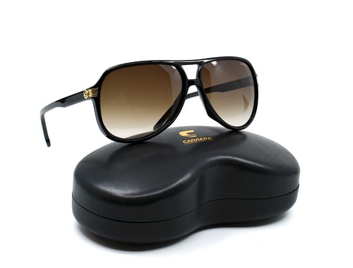 NUEVAS GAFAS DE SOL CARRERA 1045/S NEGRO MARRÓN DEGRADADO 61-13-145 - Imagen 5 de 11
